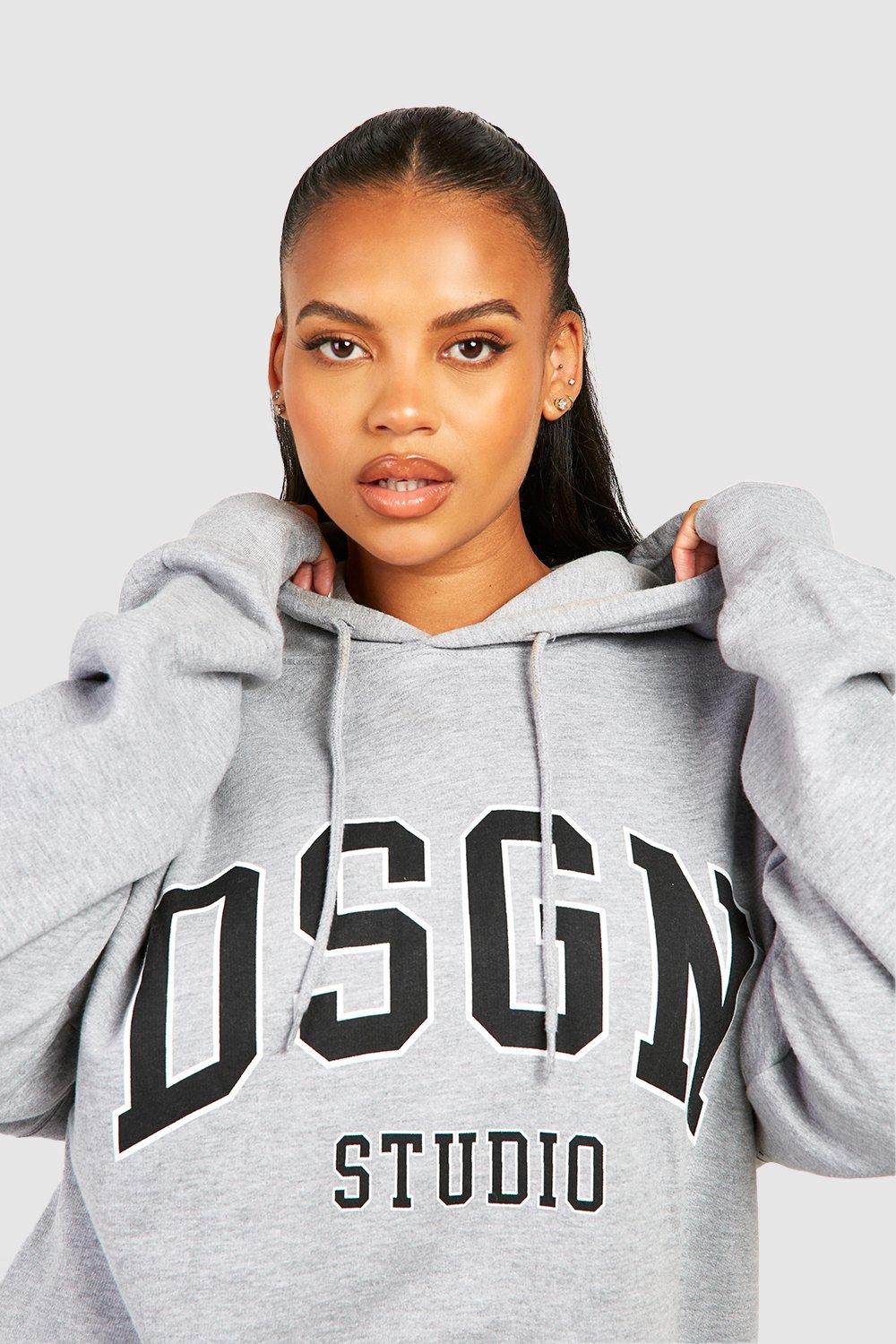 Plus Dsgn Printed Oversized Hoodie